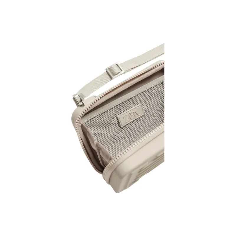 ZARA Plastic Small Square Bag Shoulder Bag Crossbody Bag Men's Pearl Gray-2