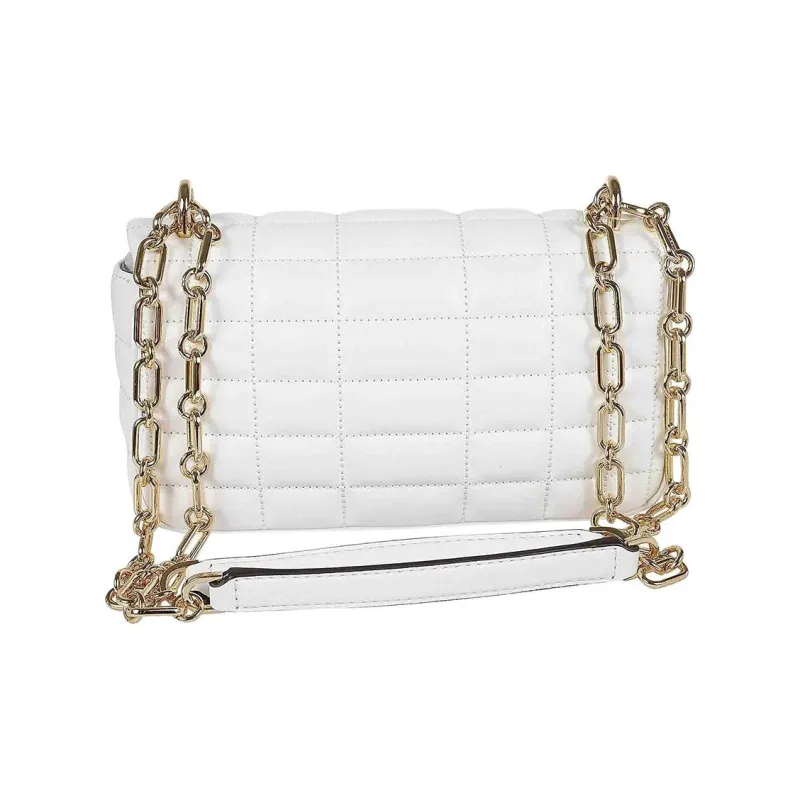 MICHAEL KORS Sheepskin Pillow Bag, Crossbody Bag, Shoulder Bag Small Size Women's White-3