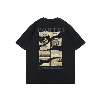 FORTEI T-Shirts Unisex Texture Black
