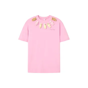 NOISY TEDDY Crew Neck Short Sleeved T Shirts Unisex