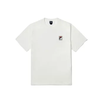 FILA Cotton Blend F Box Short Sleeve T Shirt T Shirt Unisex White