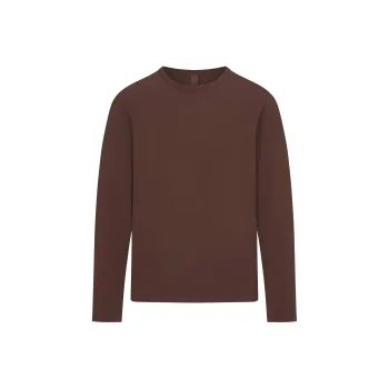 SKIMS FW24 JERSEY LOUNGE MENS RELAXED LONG SLEEVE T-SHIRT T-Shirt Men's MUD/Earth Tone