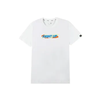 QIAODAN Drop Shoulder Sleeve T Shirt Men's Jordan White/Sky Blue