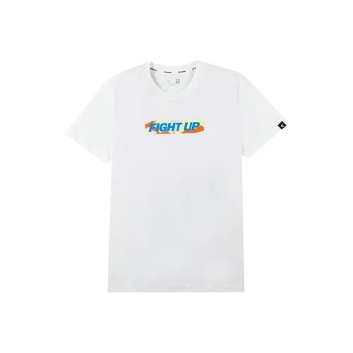 QIAODAN Drop Shoulder Sleeve T Shirt Men's Jordan White/Sky Blue