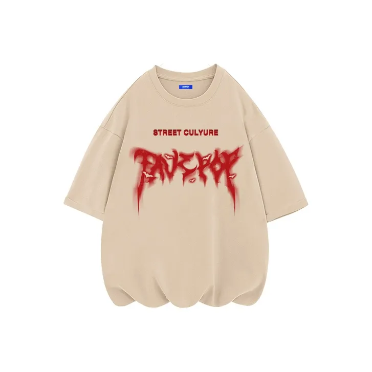 FAVEPOP Loose Fit Casual Crew Neck Short Sleeved T Shirts Unisex-9