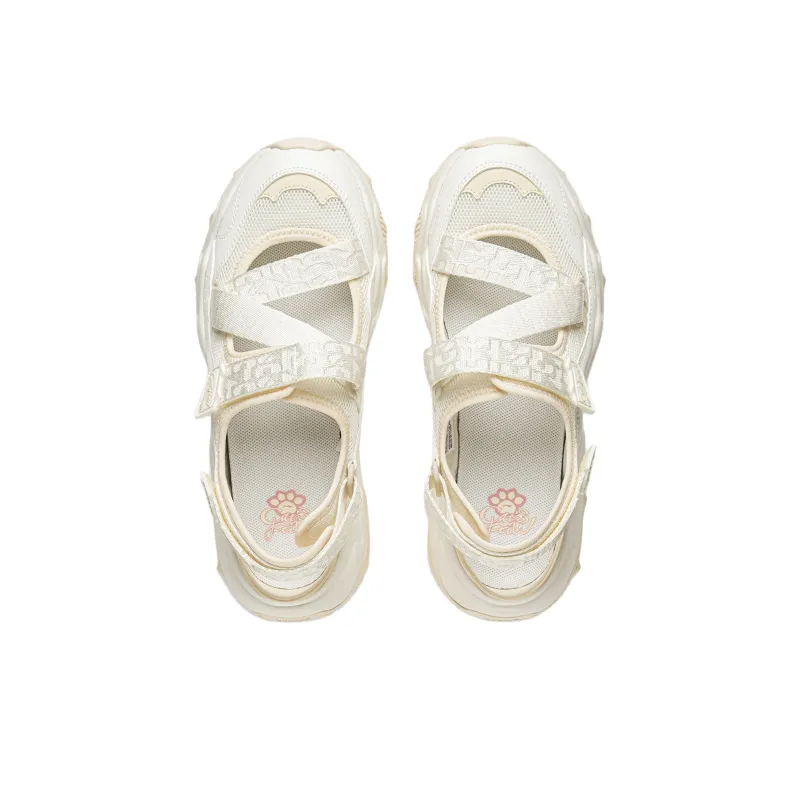 LiNing Cat Paw SANDAL Slip Resistant Breathable Height Increasing Abrasion Resistant River Trekking Shoes Women's Beige-3