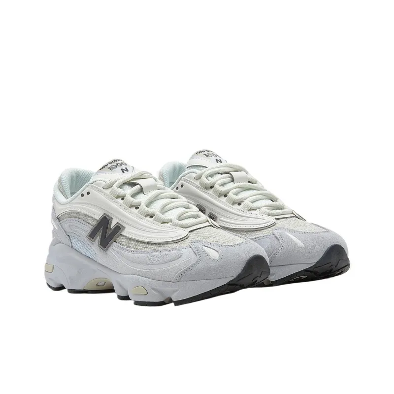 New Balance M1000 Abrasion Resistant Low Top Running Shoes Unisex Gray White-2