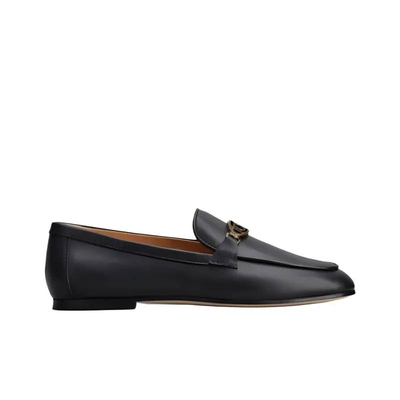 TOD'S Logo Plaque Slip On Loafers Women's-1