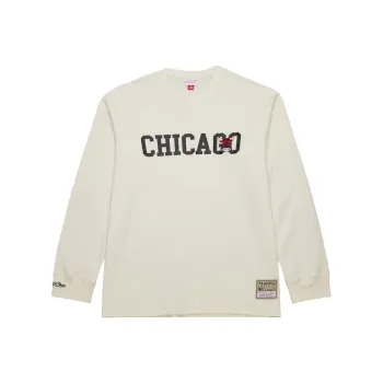 Mitchell & Ness x NBA Chicago Bulls T Shirt Men's Cream
