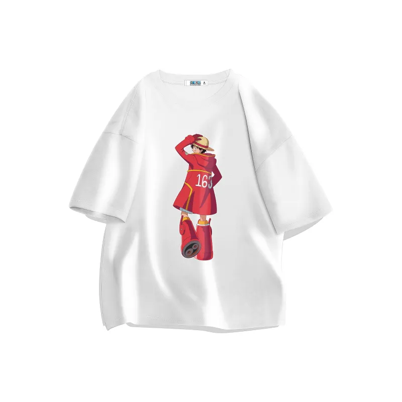 ONE PIECE Trendy Heavyweight Open Back Short Sleeved T Shirts Men's-0