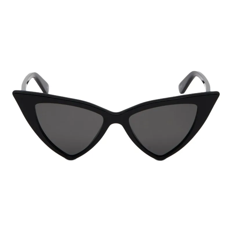 Alexander McQueen Acetate Enamel Cat Eye Sunglasses Women's Black-1