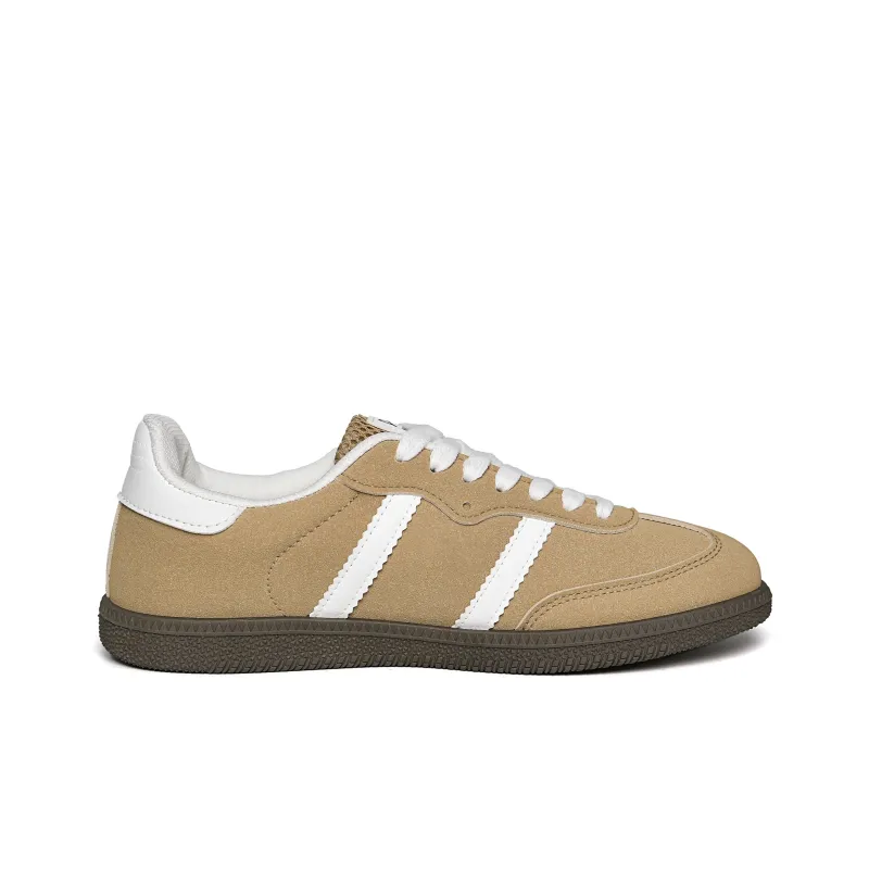 MIIOW German Army Trainers Lightweight Low Top Skateboard Shoes Women's Khaki-1