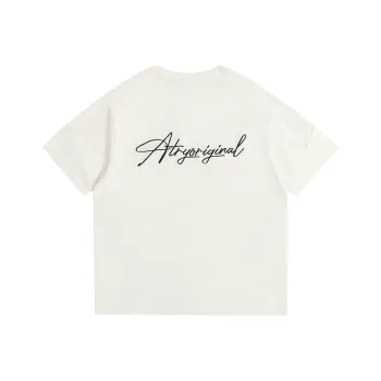Atry Flower Body LOGO Series T Shirt Unisex Beige Apricot