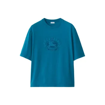 Burberry Oak Leaf Crest Embroidered Crewneck T-Shirt
