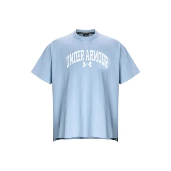 Under Armour Short Sleeved T Shirts Unisex Light Blue Purple
