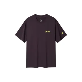 XTEP T Shirts Unisex Dark Plum