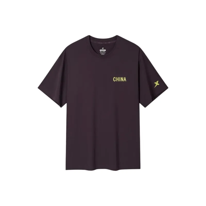 XTEP T Shirts Unisex Dark Plum-0