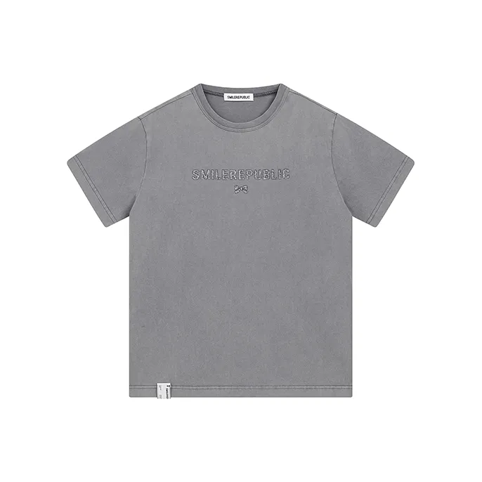 SMILEREPUBLIC WASHED HALF SLEEVE T Shirt Unisex-2