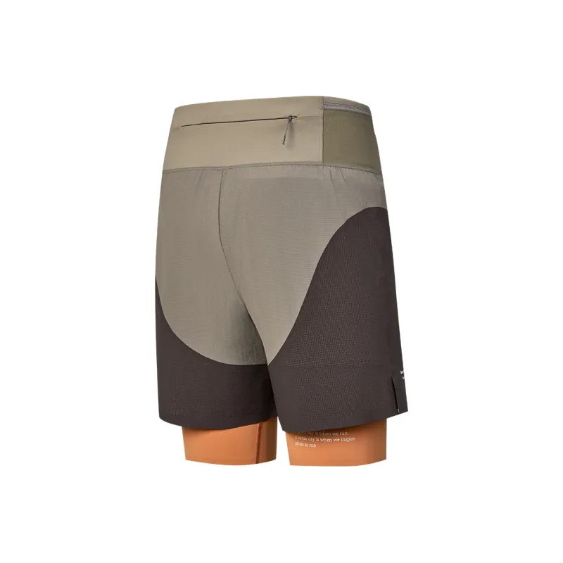 Saucony Sports Shorts Men's Pure Gray Coffee-1