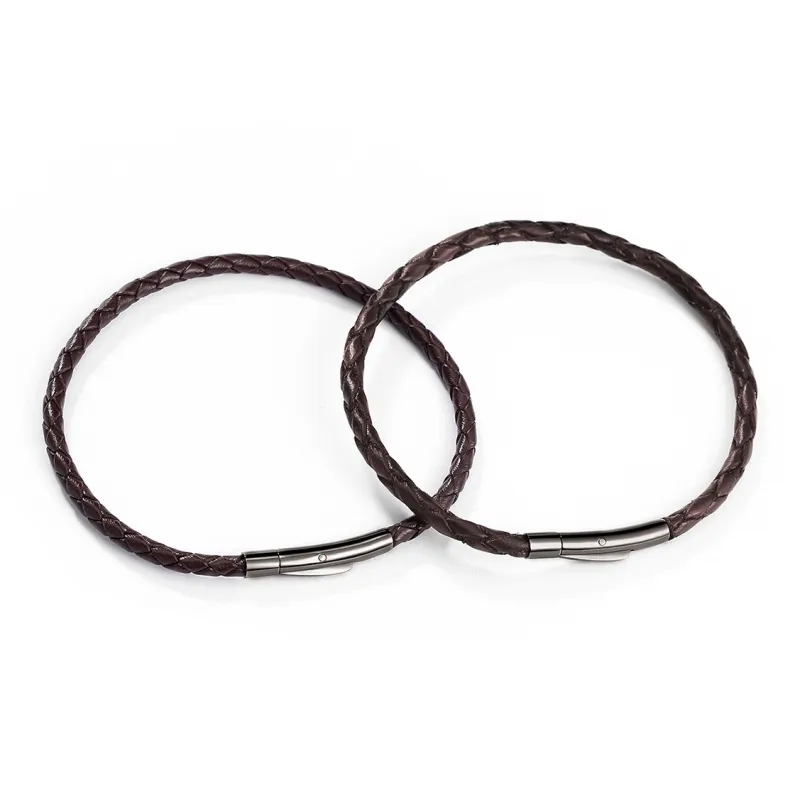 Clect Alloy Bracelets Unisex Black/Brown-4