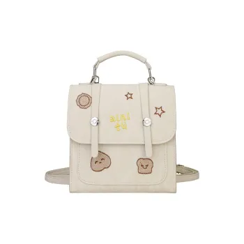 CORE BIRD PU Backpack Regular Women's Ecru/Brown/Black