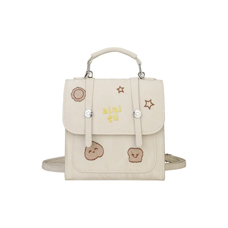 CORE BIRD PU Backpack Regular Women's Ecru/Brown/Black-0