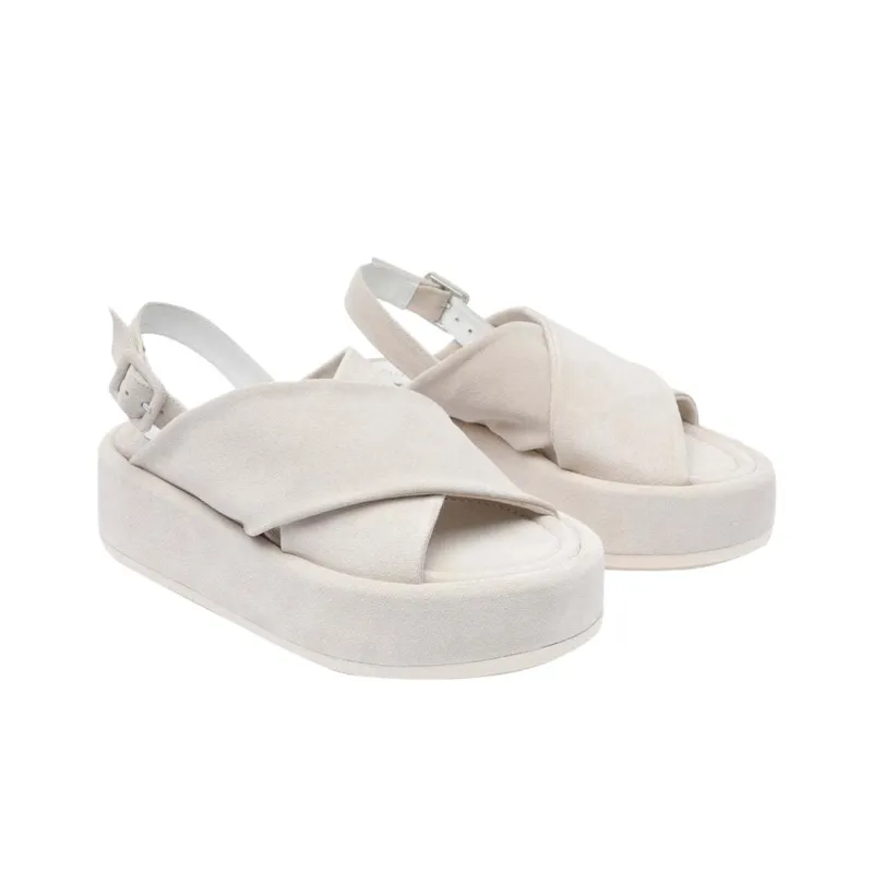 Paloma Barceló Basima One Strap Sandals 6cm Women's White-3