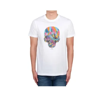 Paul Smith Skull Printed Crewneck T Shirt