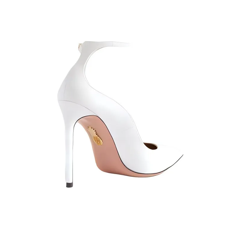 AQUAZZURA Love Affair Slim Heel High Heels 10.5cm Women's White-2