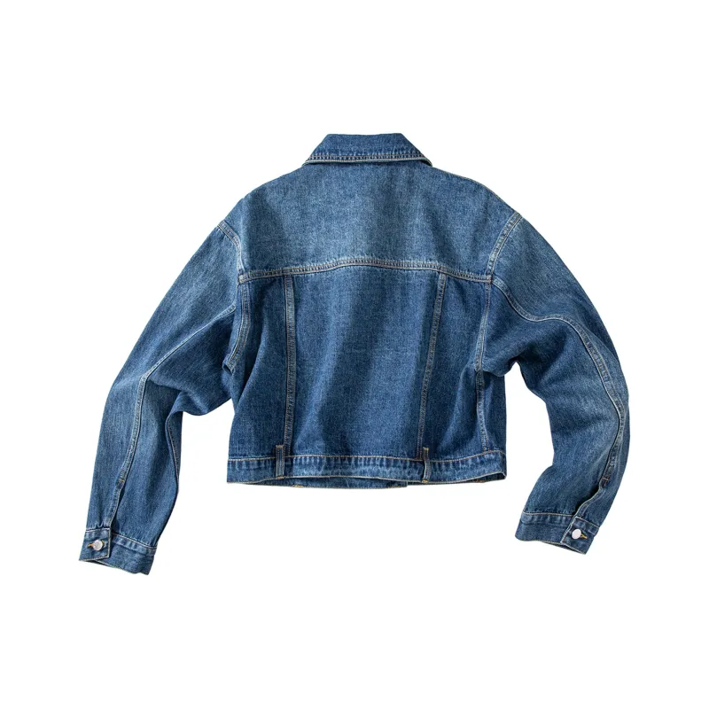 Le Alfashionline Denim Jacket Women's Blue-1