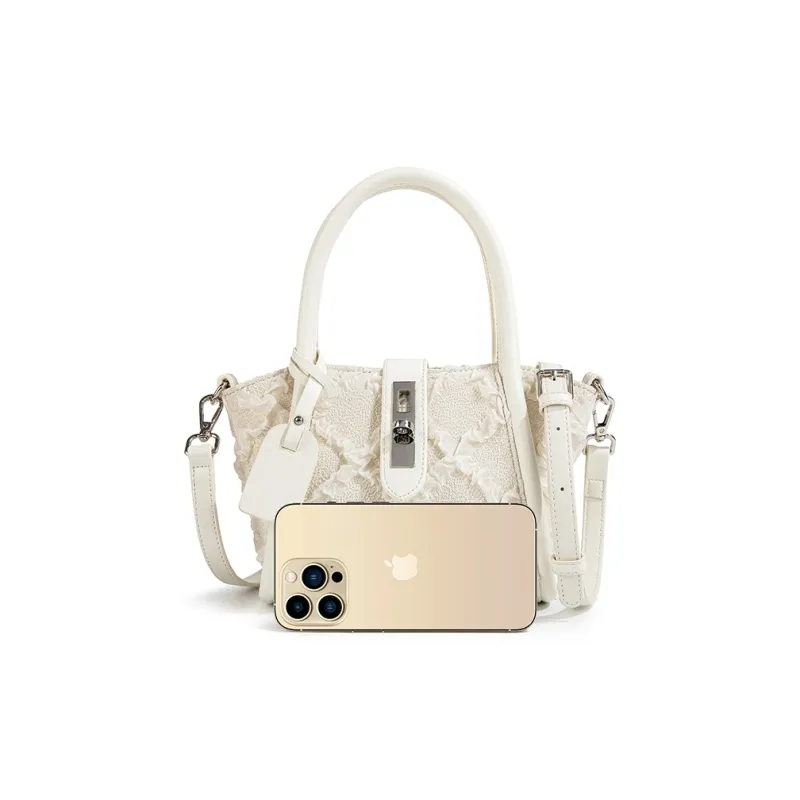 CAEISL&KCIEL PU Handbag Regular Women's White Diamond Pattern-1