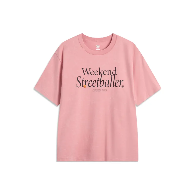 LiNing Basketball Collection T-Shirt Men's Apricot Pink-0