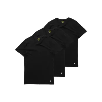 Polo Ralph Lauren Logo Embroidered Crewneck Three Pack T Shirts