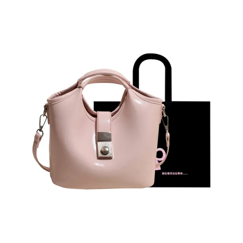 HACIN PU One Shoulder Handbag Women's White/Black/Yellow/Pink-20