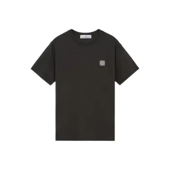 STONE ISLAND Organic Cotton Fissato Effect T shirt