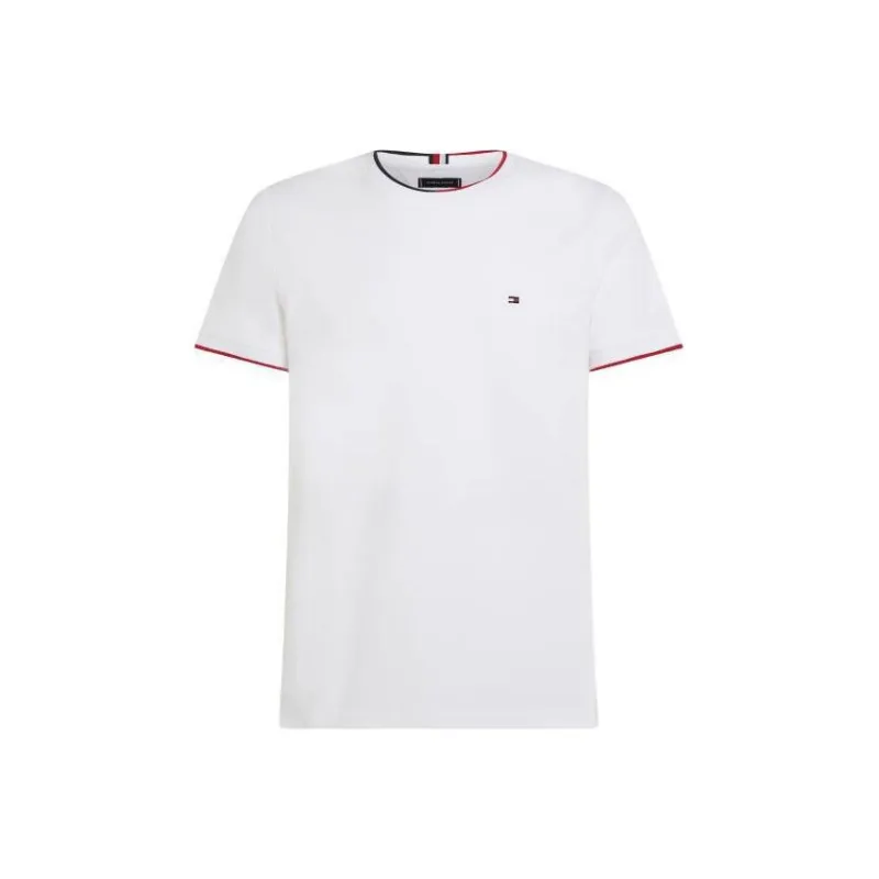 Tommy Hilfiger Tipped Pique Slim Fit T Shirt T Shirt Men's White-0