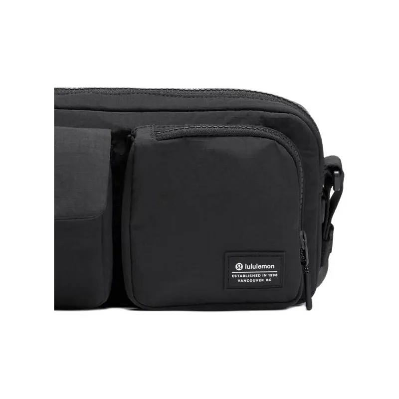 Lululemon Nylon Shoulder Bag Crossbody Bag Men's Black-4