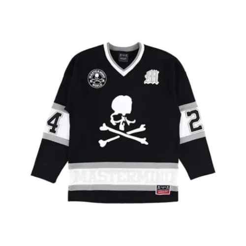 Mitchell & Ness x MASTERMIND WORLD FW24 T Shirt Unisex Black Gray