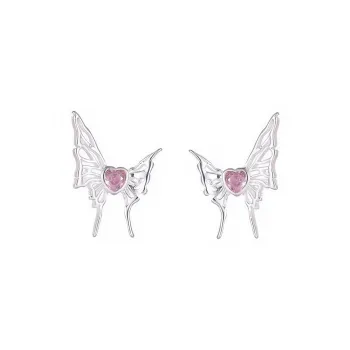 KING OF BLING 925 Sterling Silver With Zircon Stud Earrings Unisex