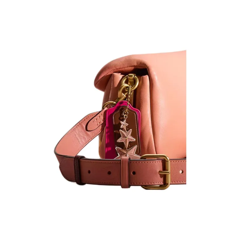 COACH Pillow Leather Shoulder Bag Crossbody Bag Handbag Women's Light Coral-3