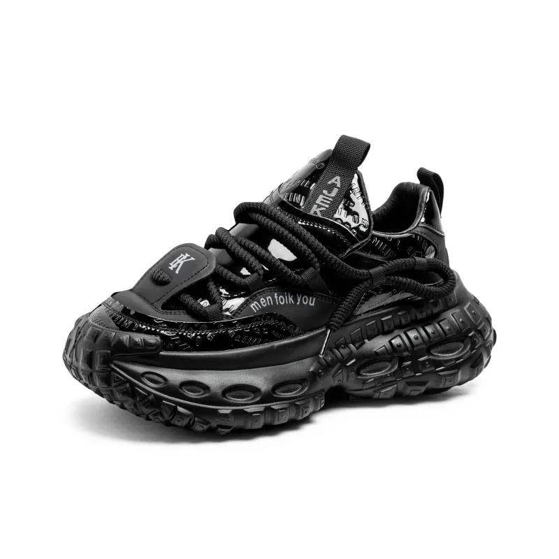 Team Bees Height Increasing Wear Resistant Slip Resistant Low Top Chunky Sneakers Men's-7
