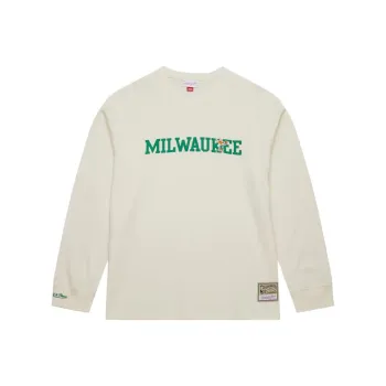 Mitchell & Ness x NBA Milwaukee Bucks T Shirt Men's Cream
