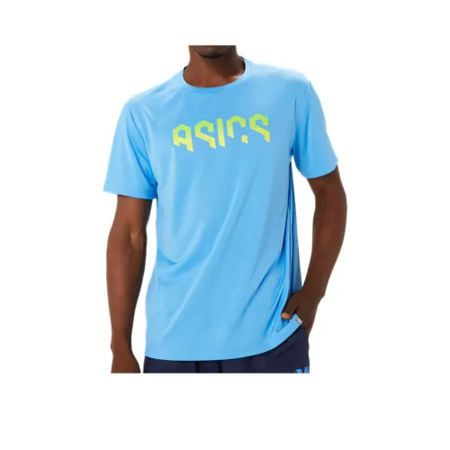 Asics HEX GRAPHIC DRY T Shirt Men's Water Scene