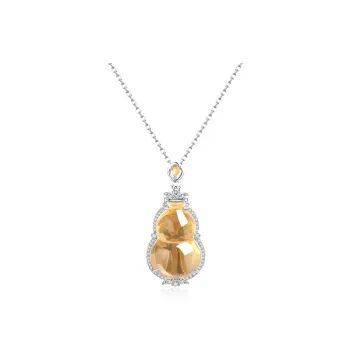 Lao Feng Xiang Crystal Jade Necklaces Women's