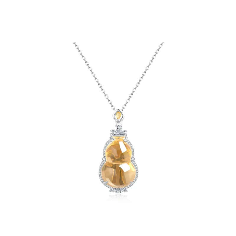 Lao Feng Xiang Crystal Jade Necklaces Women's-0