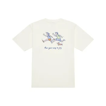 New Balance x PK SHEJISHILIANMINGKUAN Centripetal Life Illustration Series SS24 T Shirt Unisex Ecru