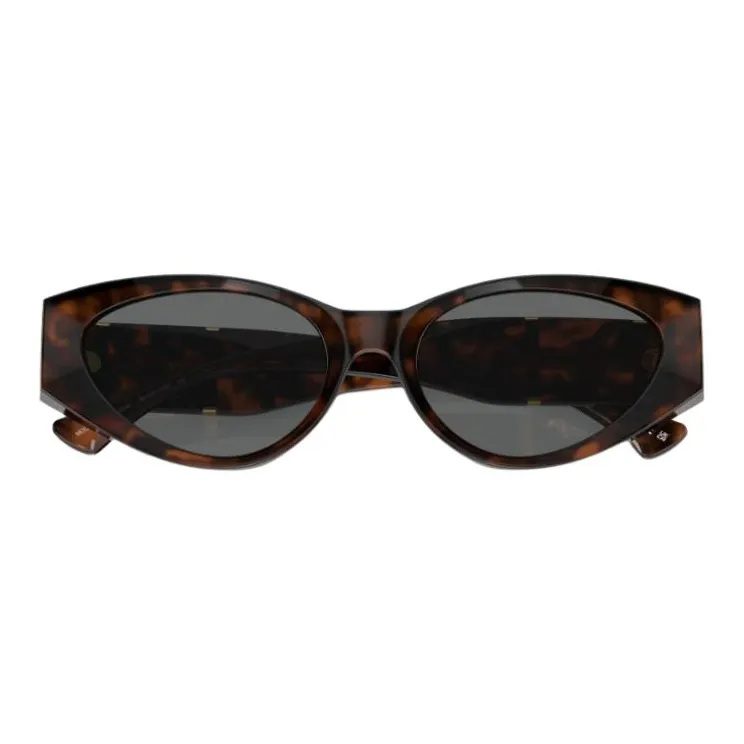 VERSACE Eyewear Havana Oval frame Sunglasses-4