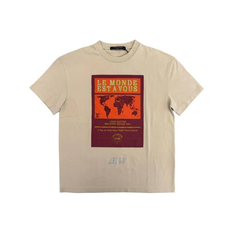 LOUIS VUITTON Embellished Graphic Cotton T Shirt-0