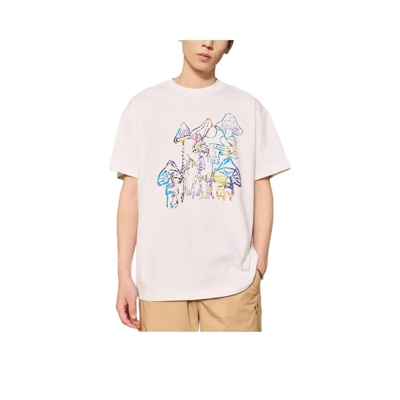 Anta Skateboard T Shirt Unisex Snowflake White-0