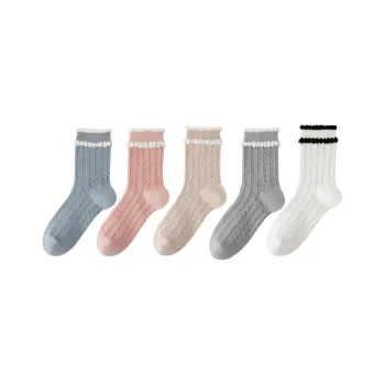 Lan Miao Mid Calf Socks Women's 5 Pack